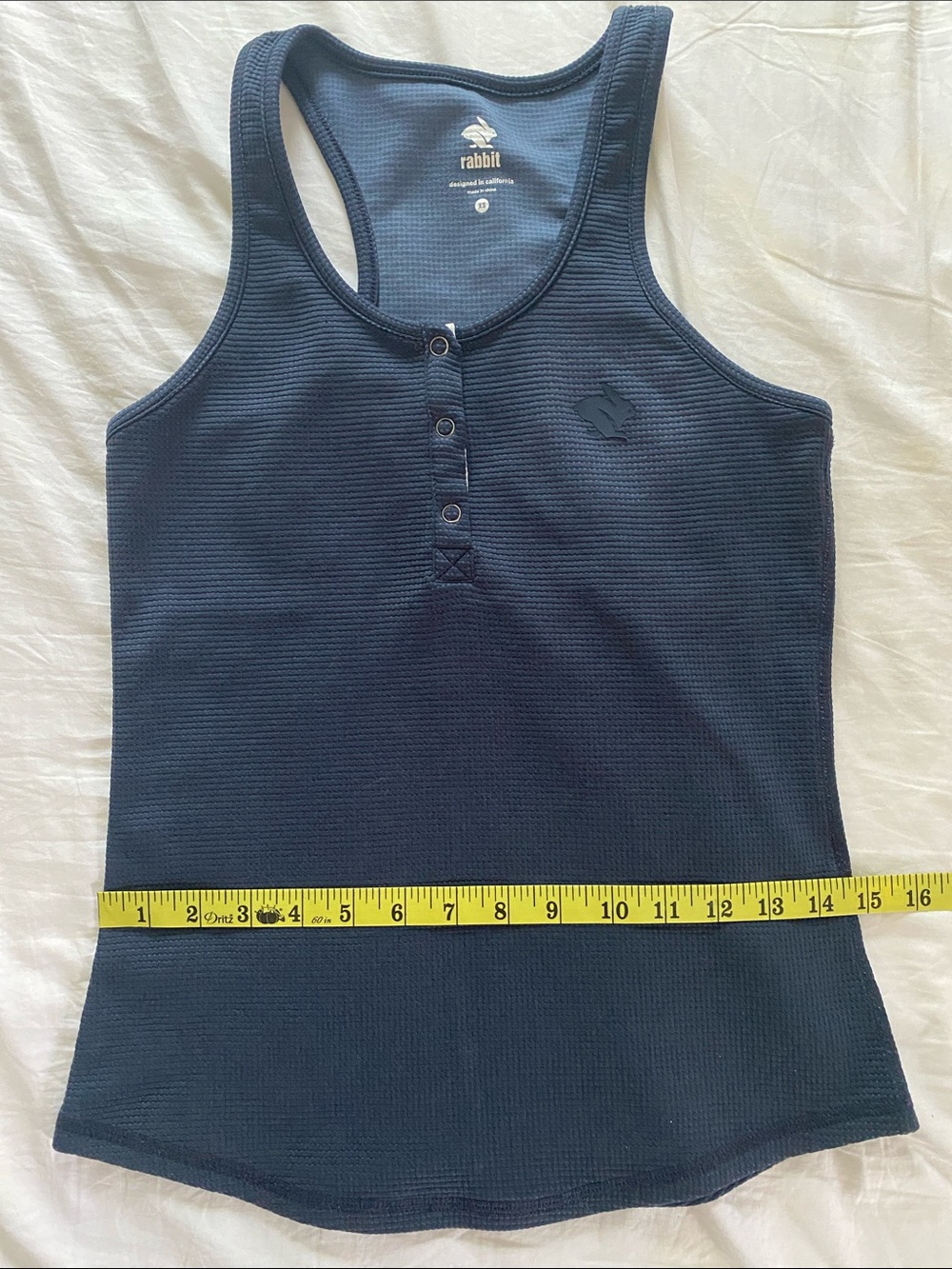Rabbit Navy Racerback Henley Tank Top - Picture 6 of 6